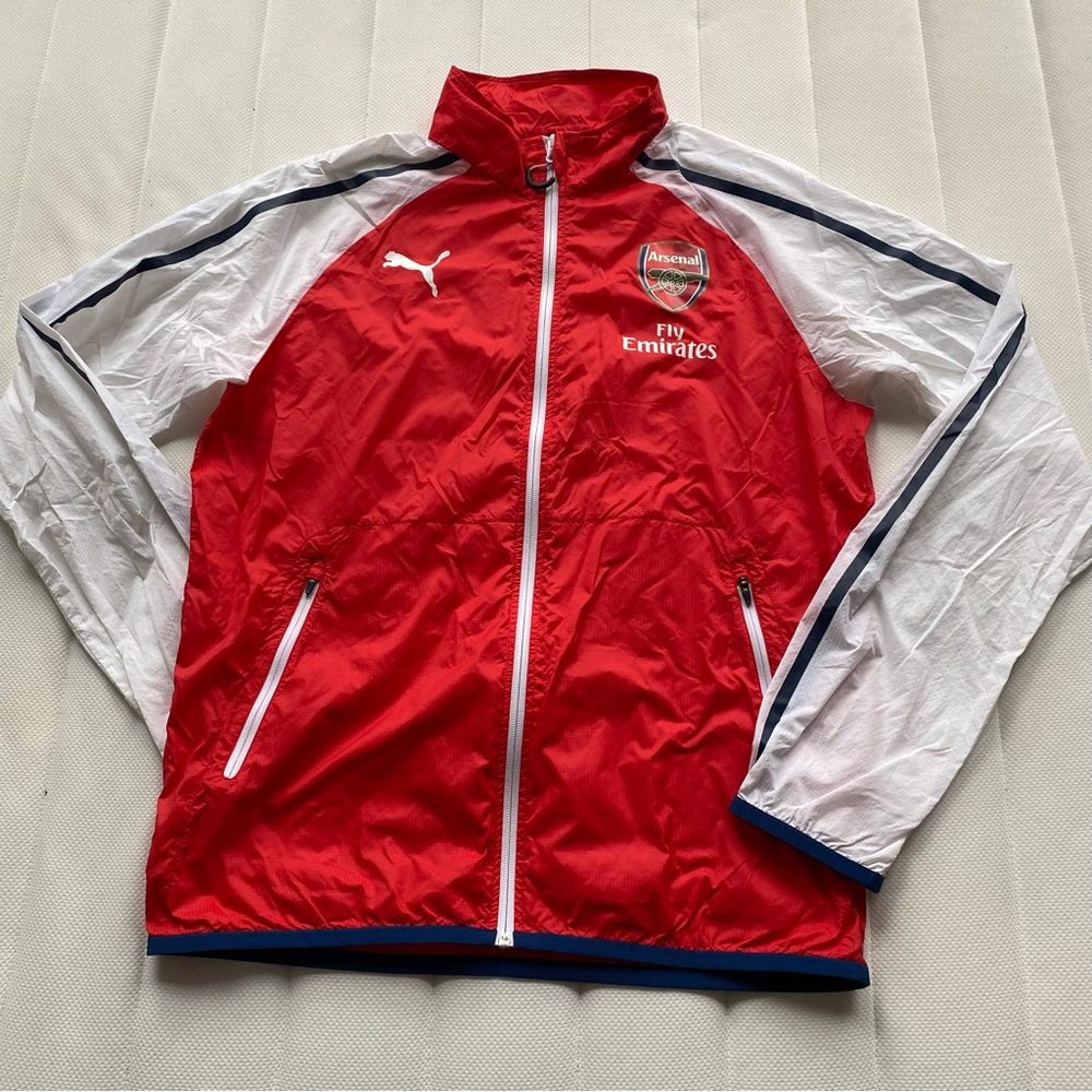 Puma Red & White Arsenal Windbreaker Jacket